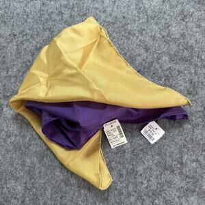 2x Jos A Bank Pocket Square Mens Gold & Purple Satin Formal Handkerchiefs New